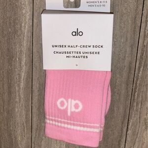 ALO Yoga Pink Half-Crew Socks
